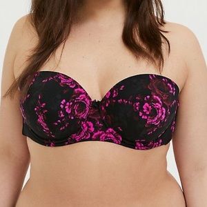 Push-up strapless bra